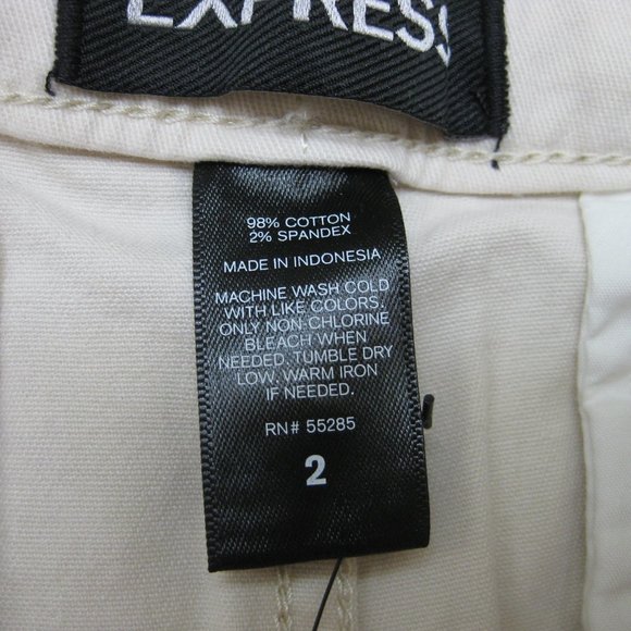 NWT Express khaki tan twill low rise shorts 2 - Picture 6 of 7
